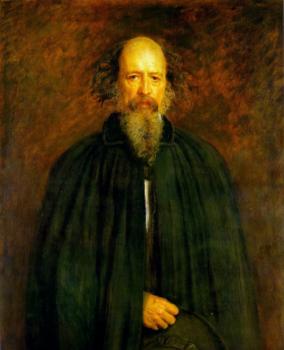 約翰 埃弗裡特 米萊斯 Portrait of Lord Alfred Tennyson